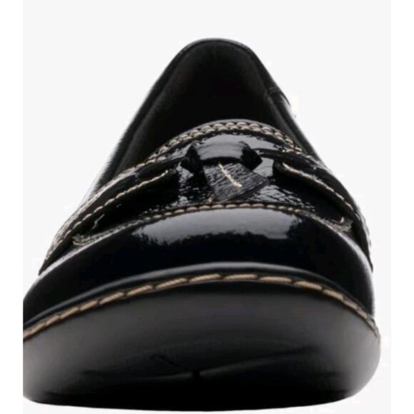 NWoB Collection by Clarks Ashland Bubble Leather Slip On Loafer Women 9.5 Black - Picture 6 of 9